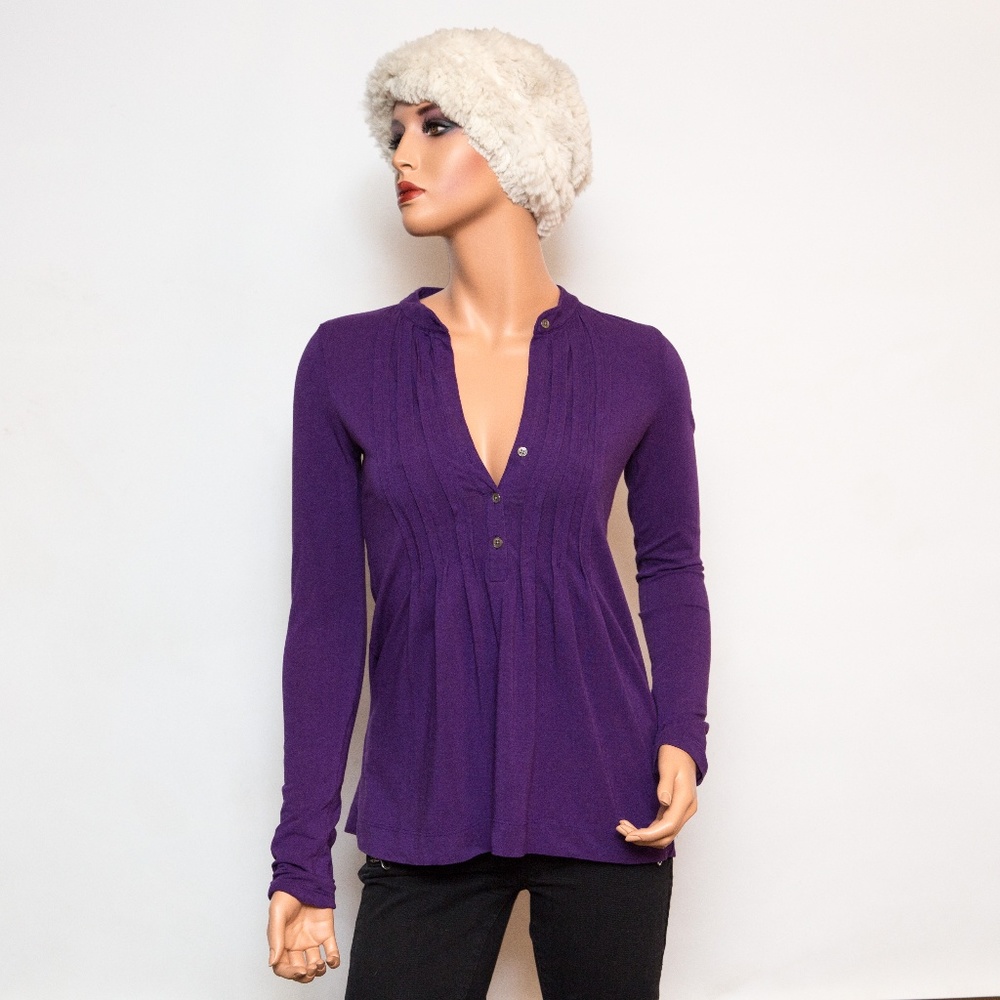 Theory Purple Long-Sleeve Blouse P/TP 80774561